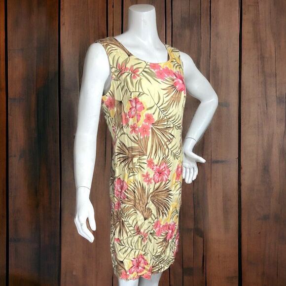 VINTAGE Deadstock 90’s Hawaiian Dress Size 10 Bahama Beach Shift Tank Style - Picture 1 of 8